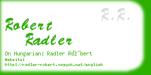 robert radler business card